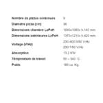 Four à pizza électrique professionnel – 9 pizzas Ø 36 cm GGF – Image 2